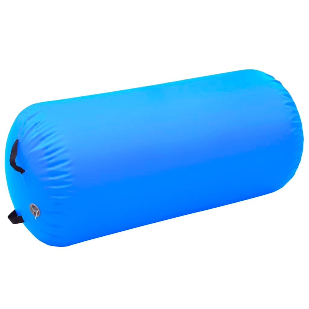 Inflatable Gymnastic Roll with Pump 120x90 cm PVC Blue - Upclimb Ltd