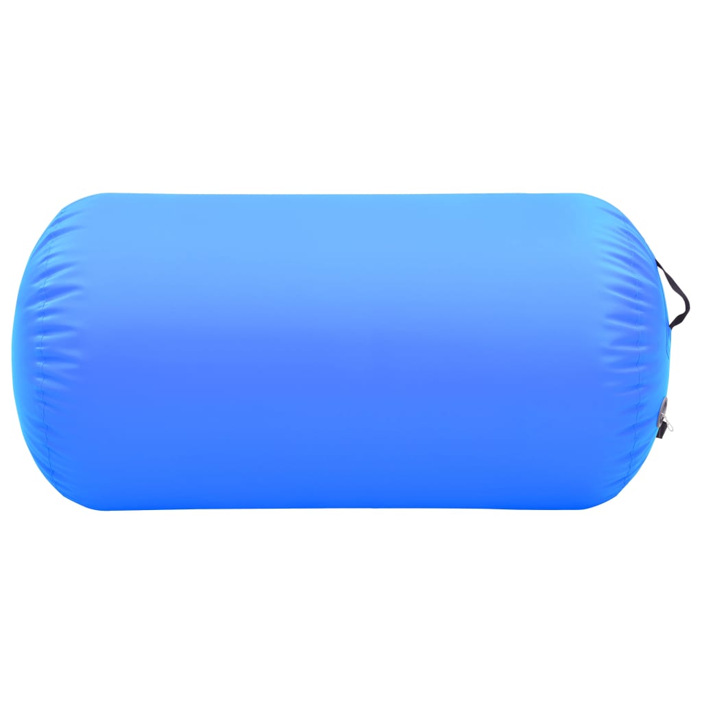 Inflatable Gymnastic Roll with Pump 120x90 cm PVC Blue - Upclimb Ltd