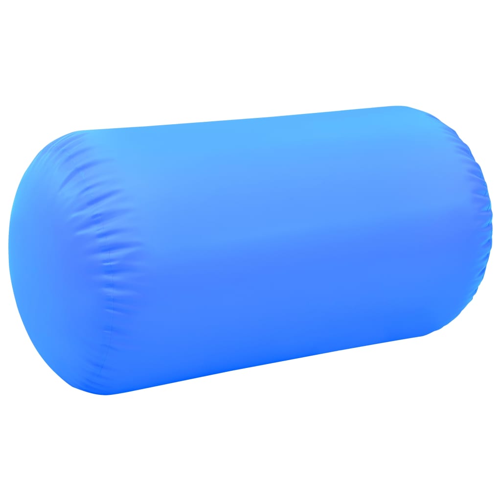 Inflatable Gymnastic Roll with Pump 120x90 cm PVC Blue - Upclimb Ltd