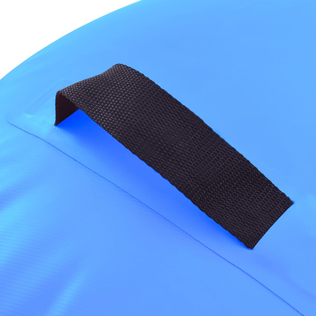 Inflatable Gymnastic Roll with Pump 120x90 cm PVC Blue - Upclimb Ltd