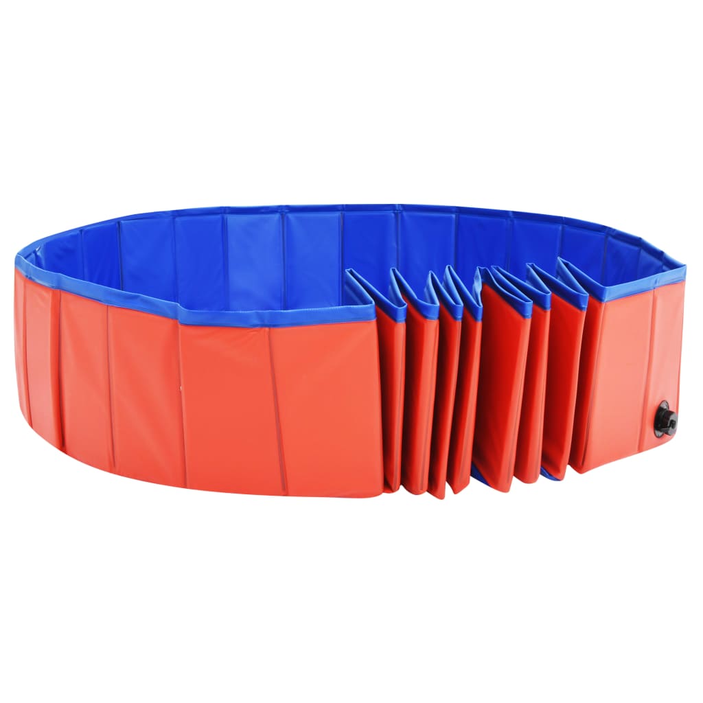 Foldable Dog Swimming Pool Red 200x30 cm PVC - Upclimb Ltd