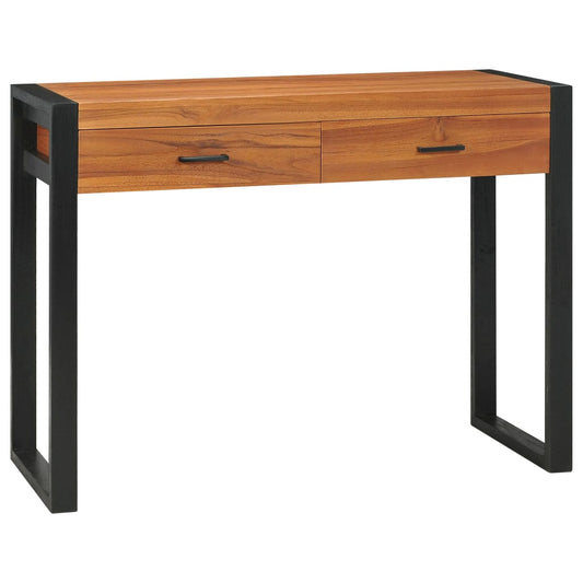 Bureau avec 2 Tiroirs 100x40x75 cm Bois de Teck