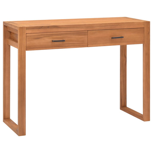 Bureau avec 2 Tiroirs 100x40x75 cm Bois de Teck