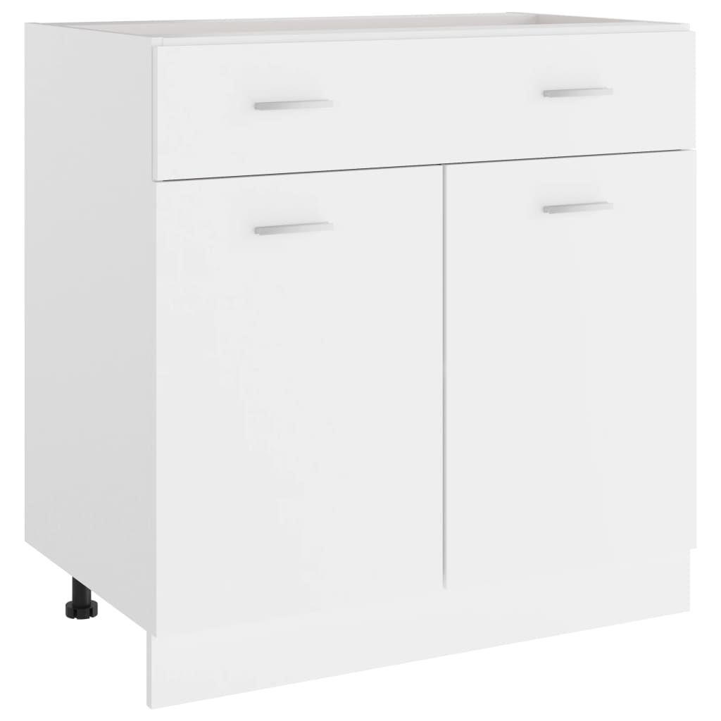 Meuble bas à tiroirs Blanc 80x46x81,5 cm Bois d'ingénierie