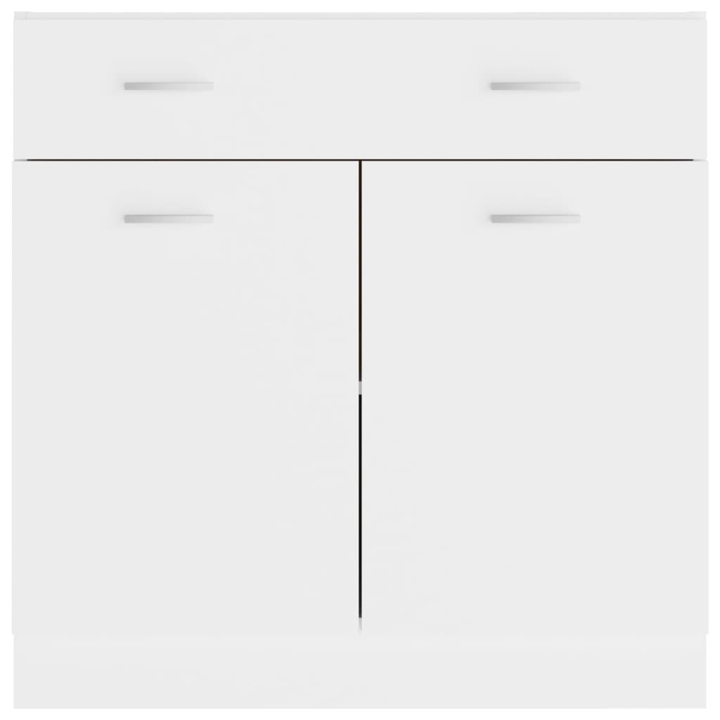 Meuble bas à tiroirs Blanc 80x46x81,5 cm Bois d'ingénierie