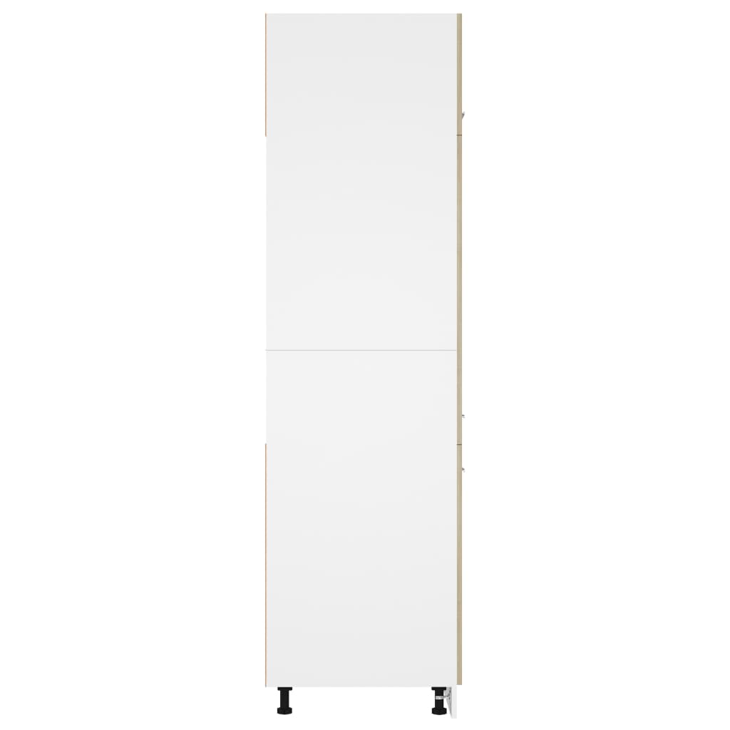 Armoire frigorifique Chêne Sonoma 60x57x207 cm Bois d'ingénierie