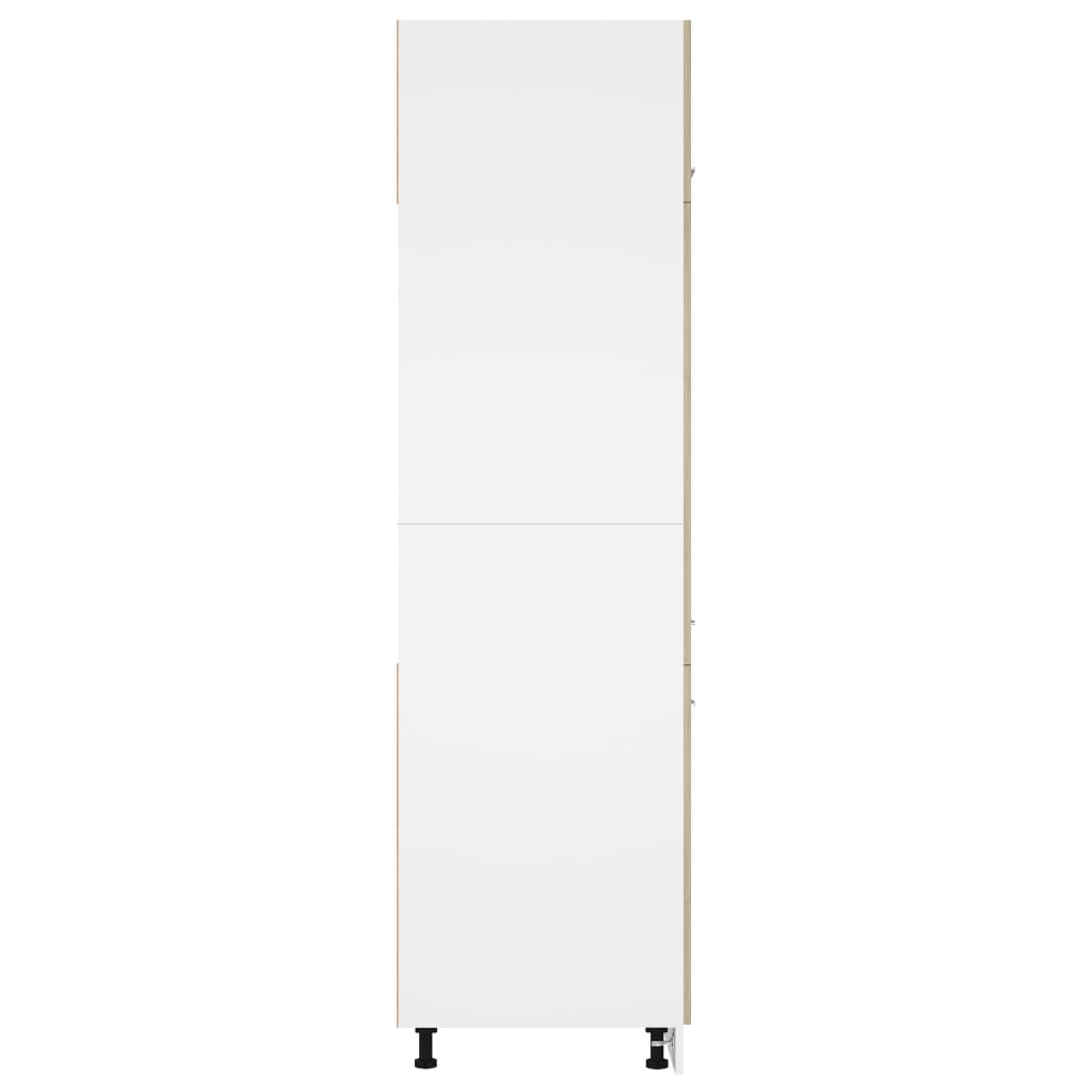 vidaXL Refrigerator Cabinet Sonoma Oak 60x57x207 cm Engineered Wood