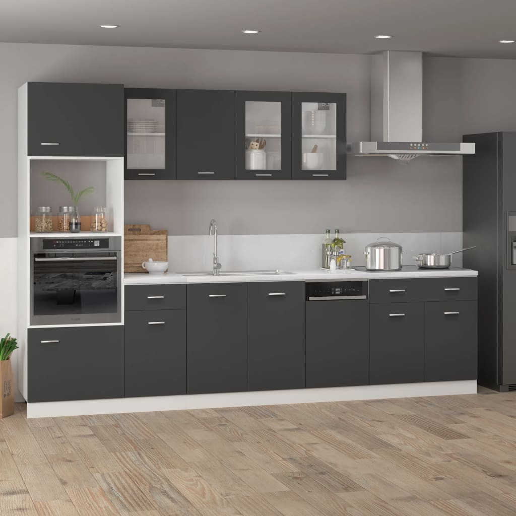 vidaXL Dishwasher Panel Grey 45x3x67 cm Engineered Wood