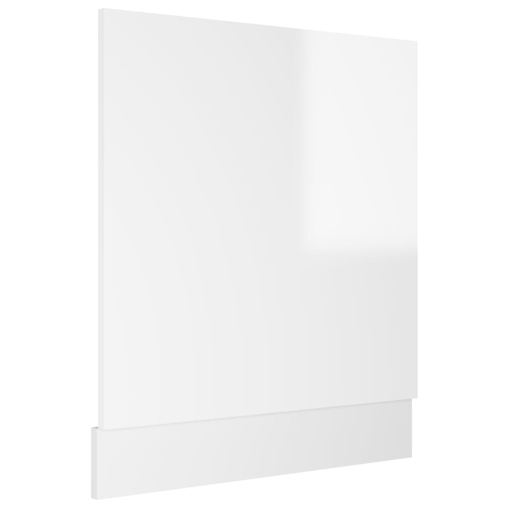Panneau Lave-Vaisselle Blanc Brillant 59,5x3x67 cm Bois d'ingénierie