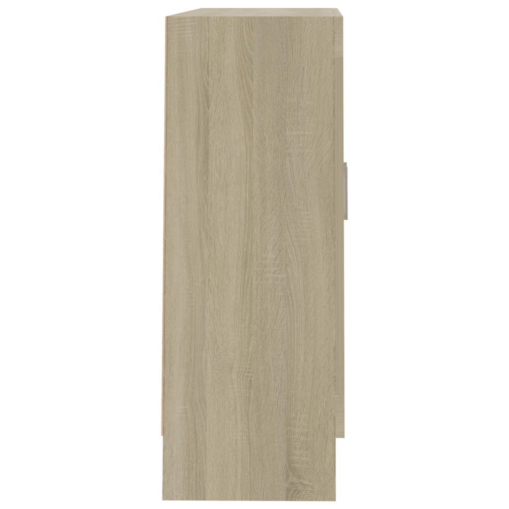 Vitrinekast Sonoma Oak 82,5x30,5x80 cm Engineered Wood