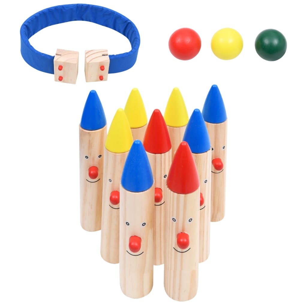 Bowling Game Multicolour Solid Pinewood - Upclimb Ltd