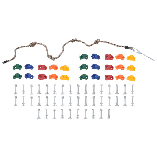 Climbing Stones with Rope 25 pcs Multicolour - Upclimb Ltd