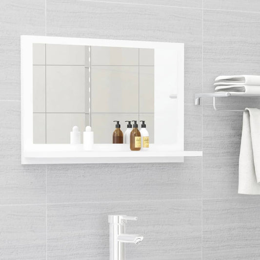 Miroir de salle de bain Blanc 60x10,5x37 cm Bois d'ingénierie