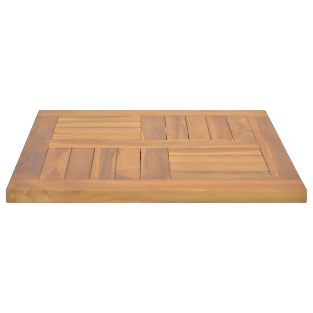 Plateau de Table Carré 50x50x2.5 cm Bois Massif Teck