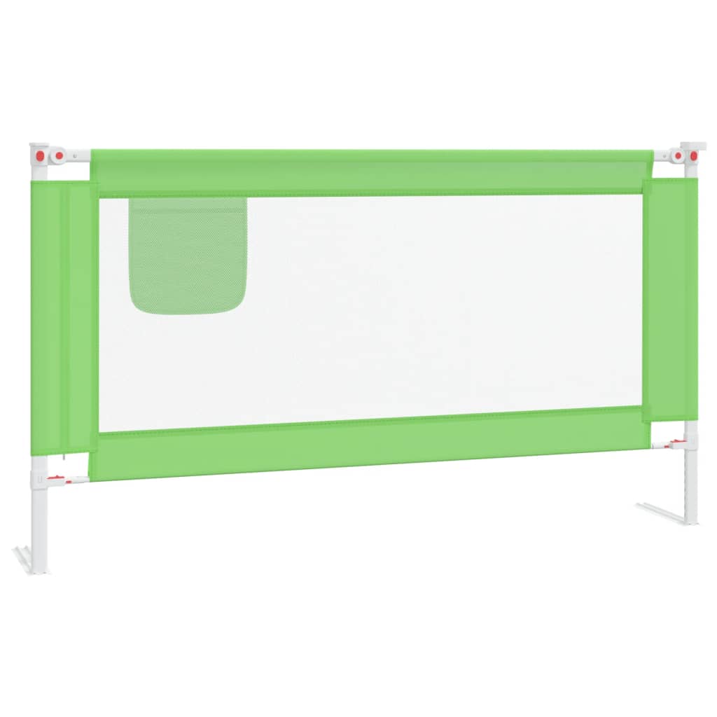 vidaXL Toddler Safety Bed Rail Green 150x25 cm Fabric