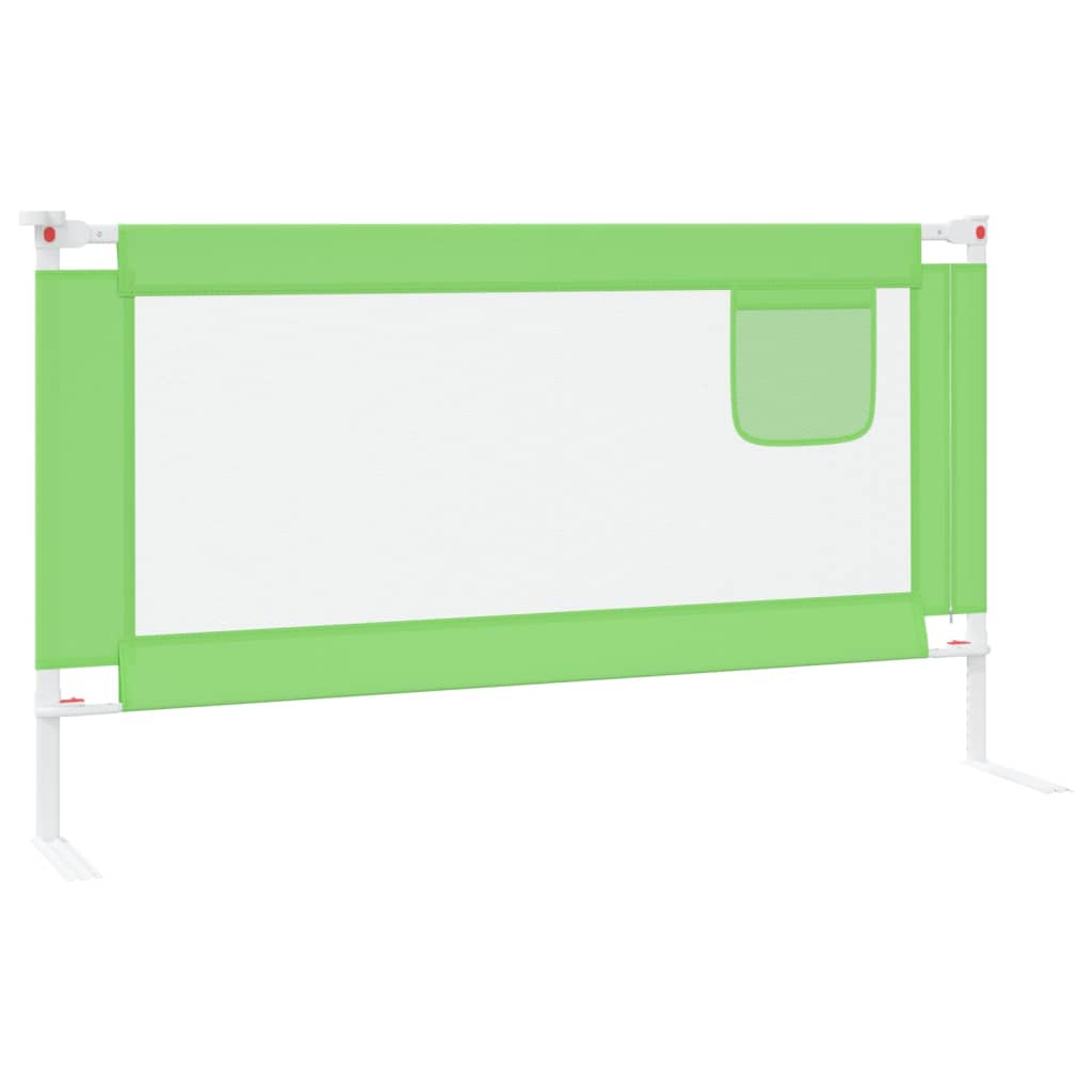 vidaXL Toddler Safety Bed Rail Green 150x25 cm Fabric