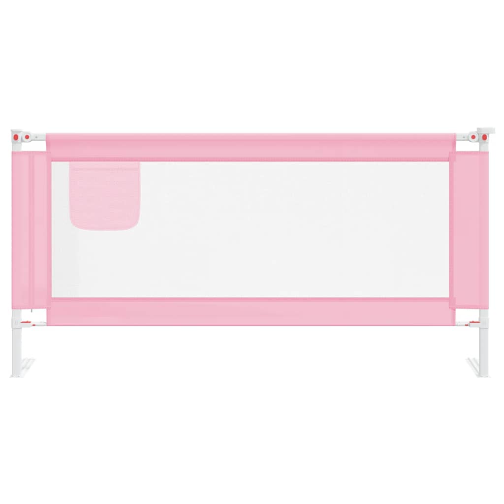 vidaXL Toddler Safety Bed Rail Pink 180x25 cm Fabric