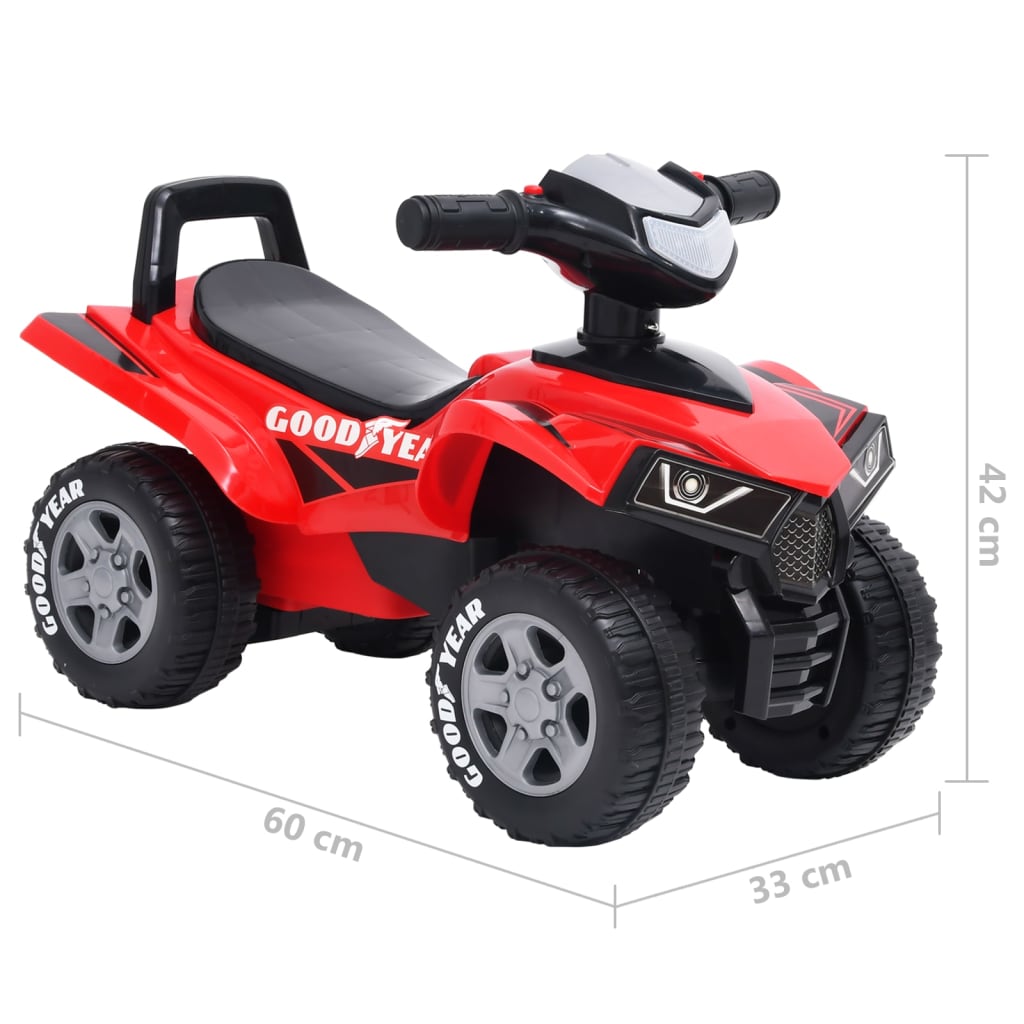 Quad à enfourcher pour enfant Good Year Rouge