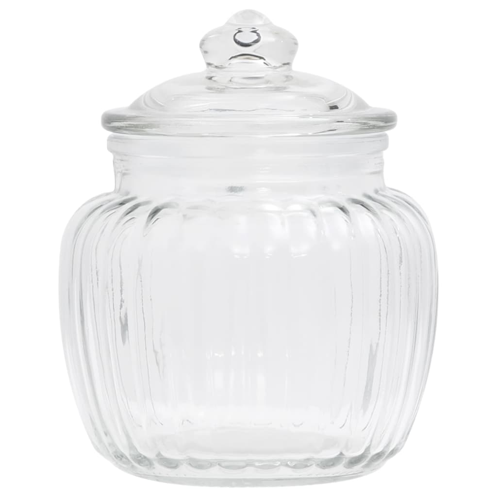 vidaXL Storage Jars 6 pcs 500 ml Glass