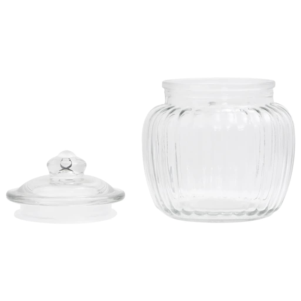 vidaXL Storage Jars 6 pcs 500 ml Glass