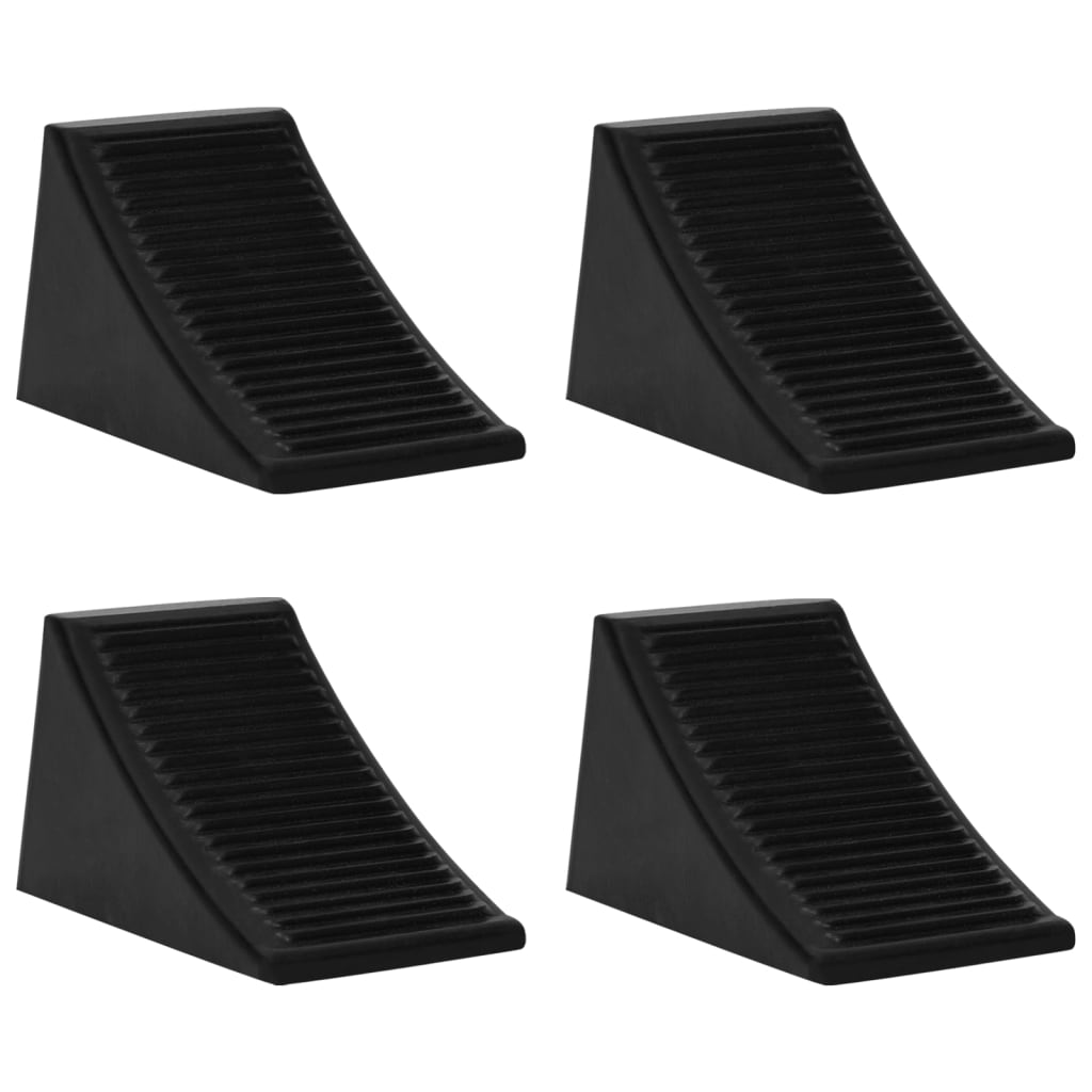 vidaXL Wheel Chocks 4 pcs 16x9x9 cm Rubber