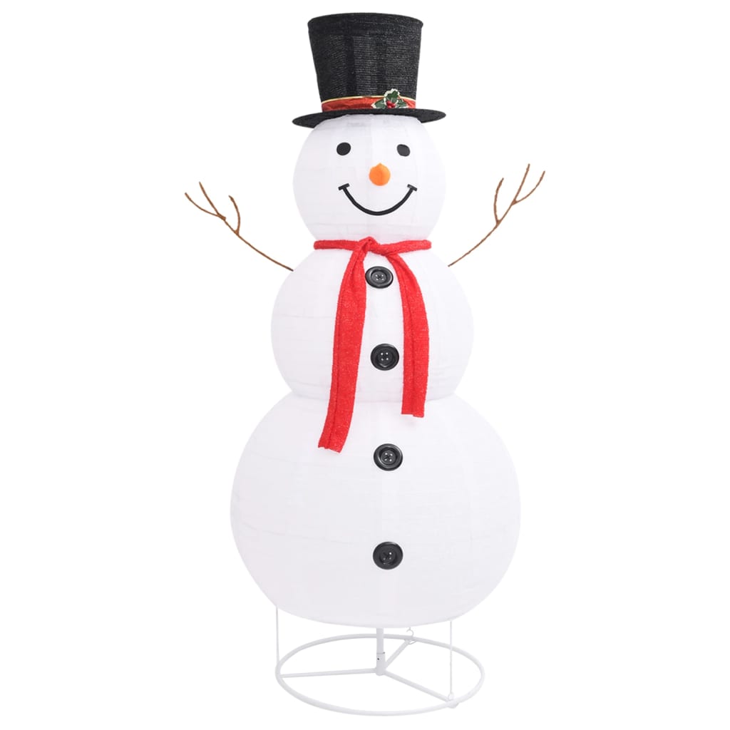 Décoration Noël Bonhomme de Neige LED Tissu de Luxe 180cm