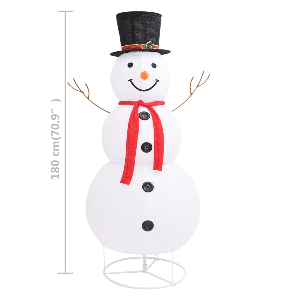 Decoratief Kerst Sneeuwman Figuur LED Luxe Stof 180cm
