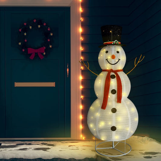 Decoratief Kerst Sneeuwman Figuur LED Luxe Stof 180cm