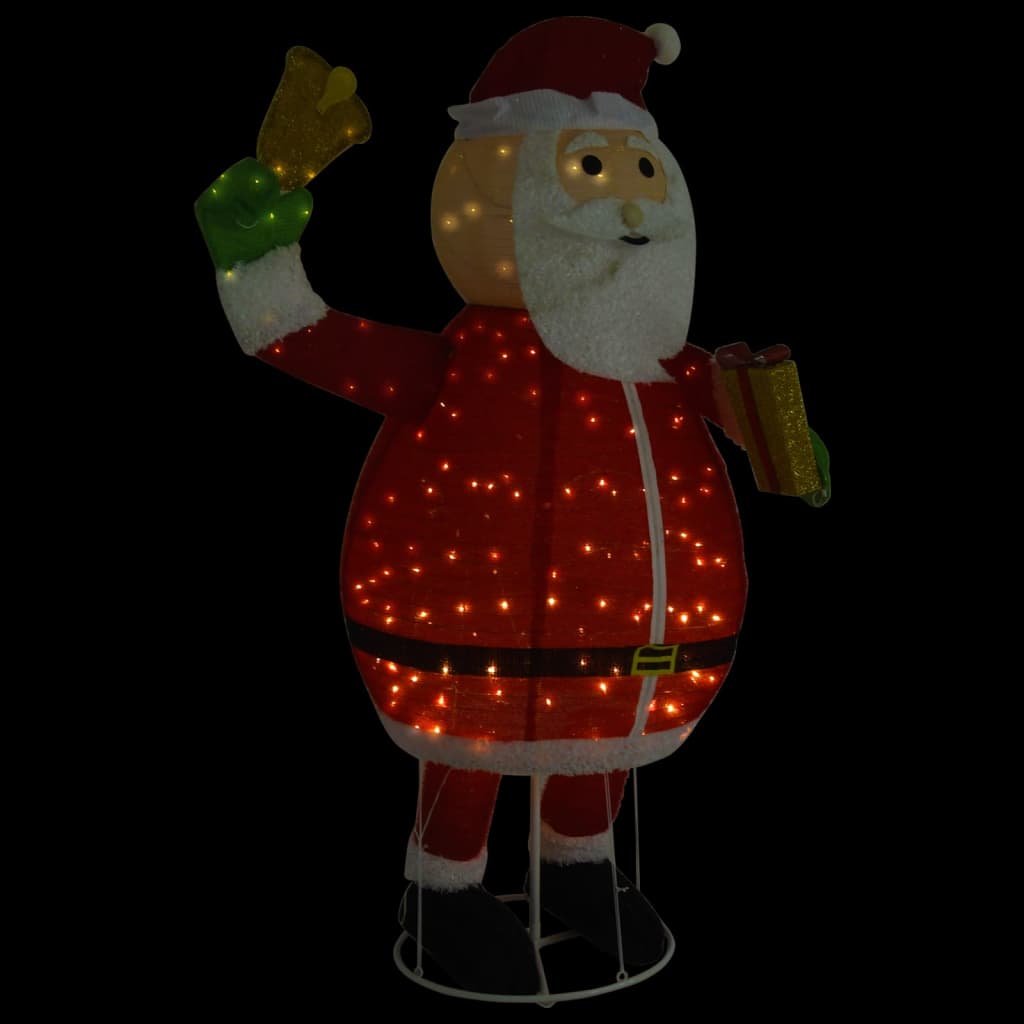 Decoratief kerstfiguur kerstman LED luxe stof 180 cm