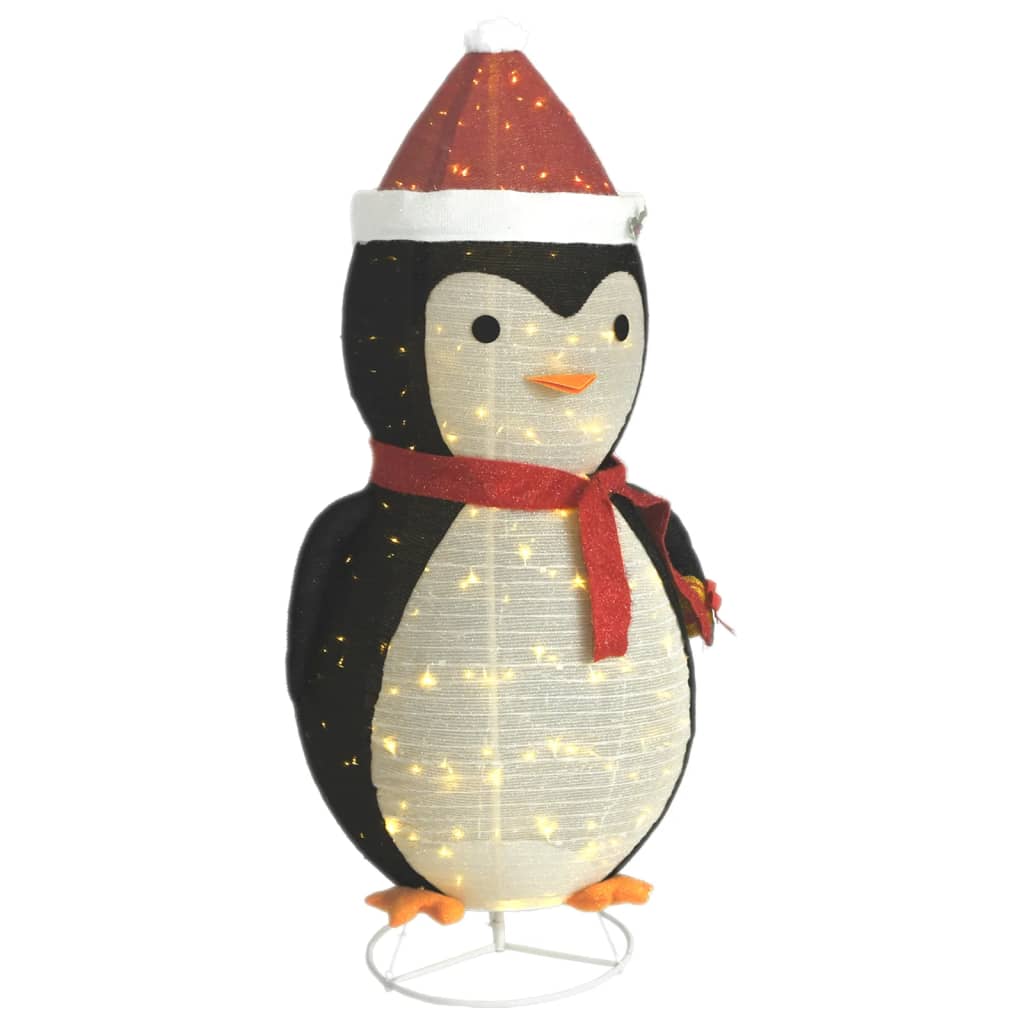 Décoration Noël Pingouin des Neiges Figure LED Tissu de Luxe 180cm