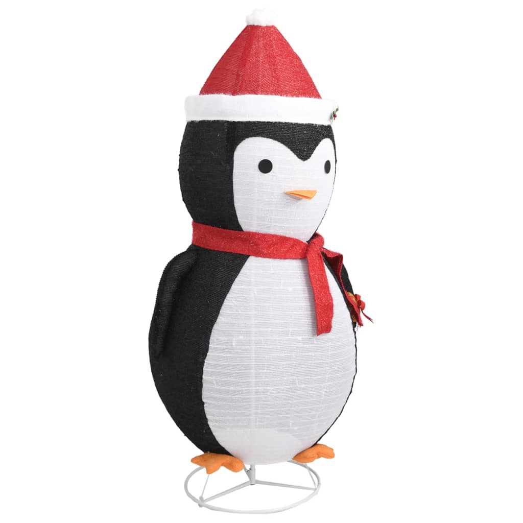 vidaXL Decorative Christmas Snow Penguin Figure LED Luxury Fabric 180cm