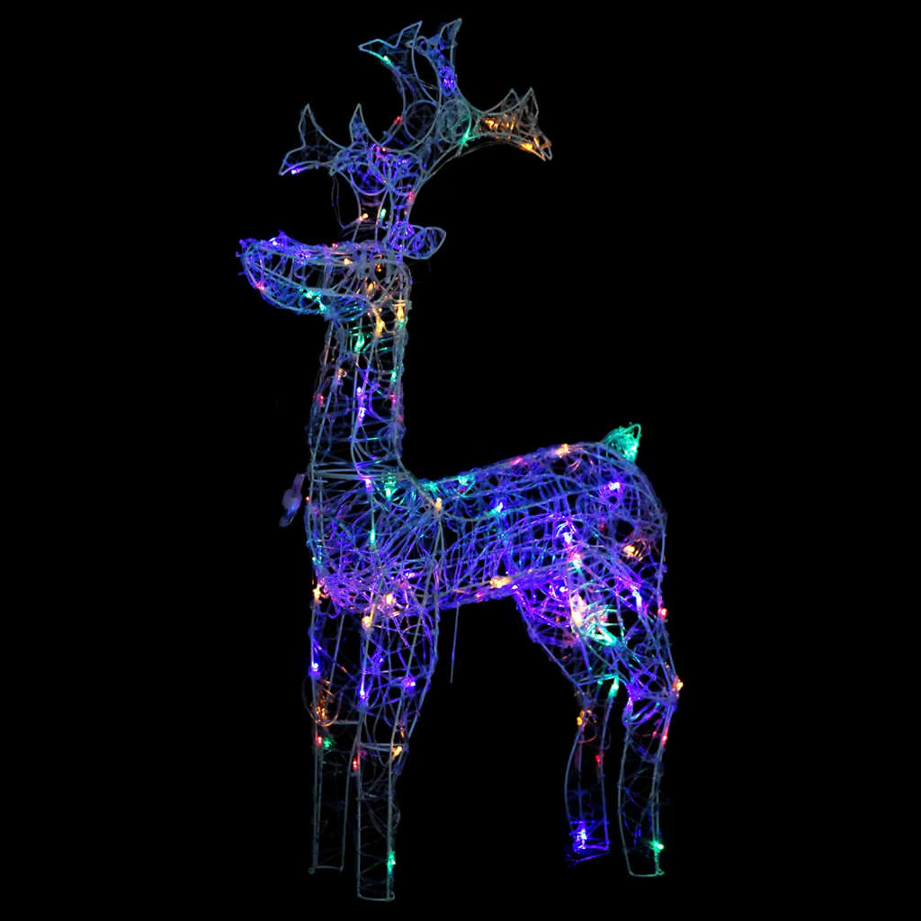 Décoration de Noël Renne 90 LEDs 60x16x100 cm Acrylique