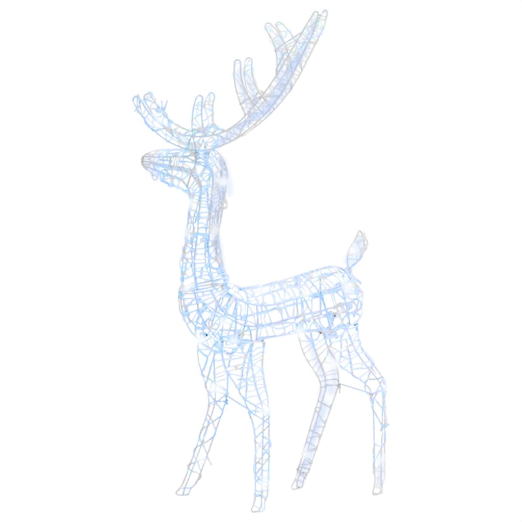 vidaXL Acrylic Reindeer Christmas Decoration 140 LEDs 120 cm Cold White