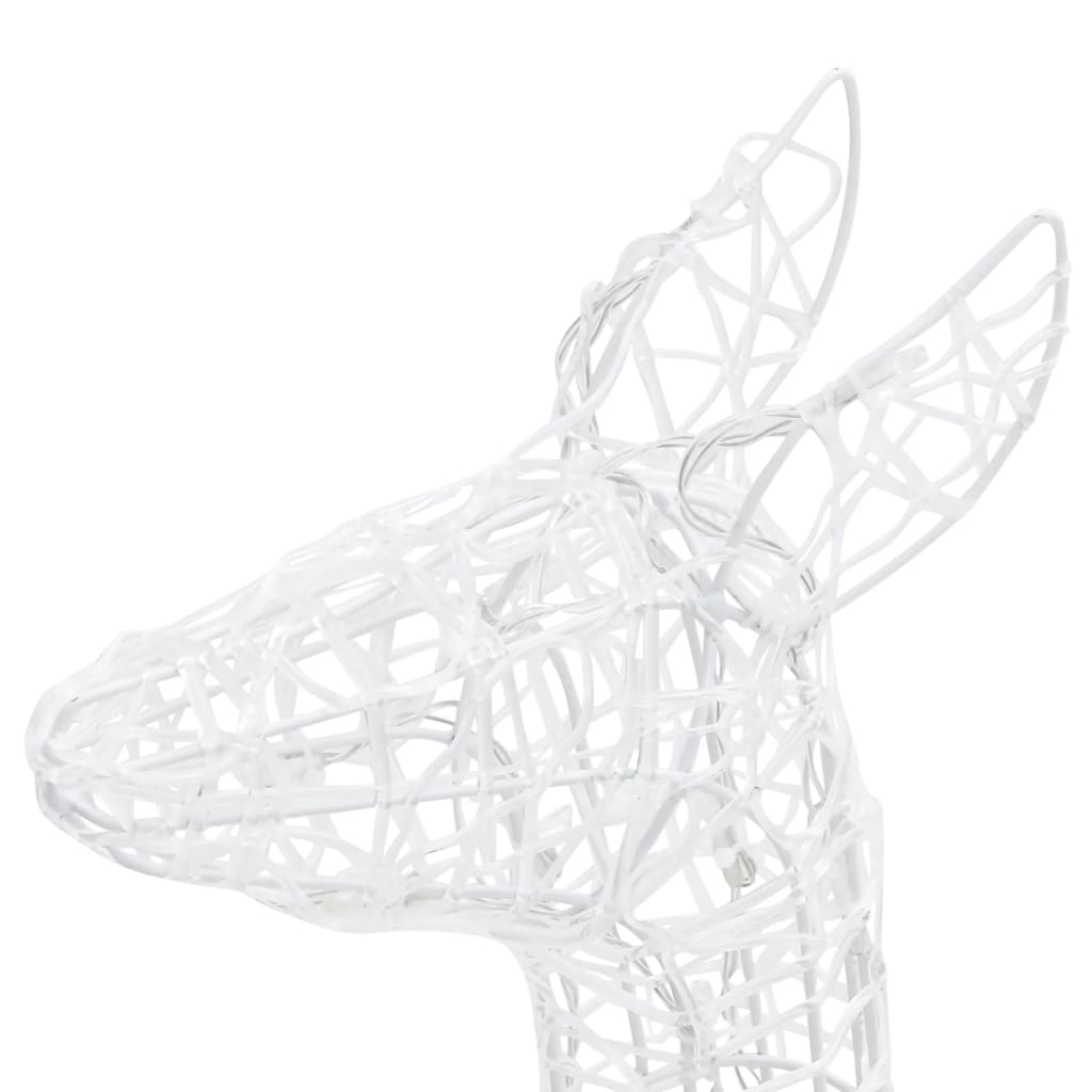 vidaXL Acrylic Reindeer Family Christmas Decoration 160 LED Cold White