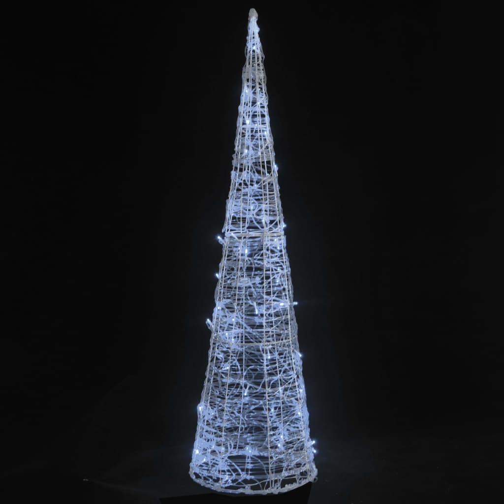 Acryl Decoratieve Piramide LED Lichtkegel Koud Wit 120 cm