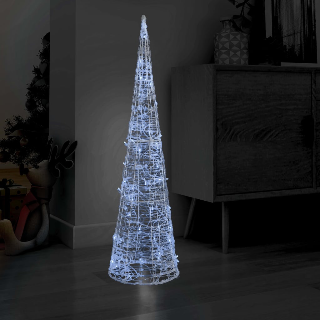 Acryl Decoratieve Piramide LED Lichtkegel Koud Wit 120 cm