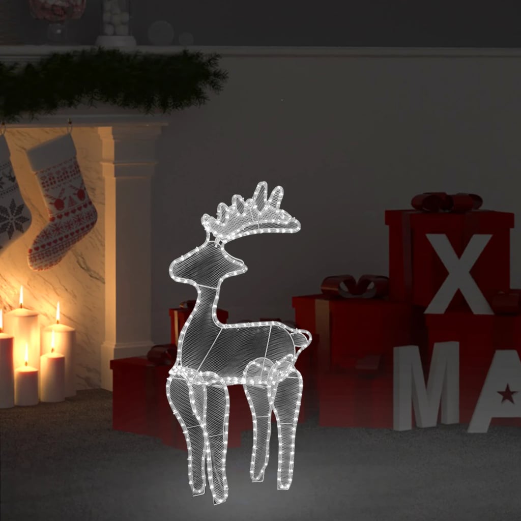 Rendier Kerstdecoratie met Gaas 306 LED's 60x24x89cm