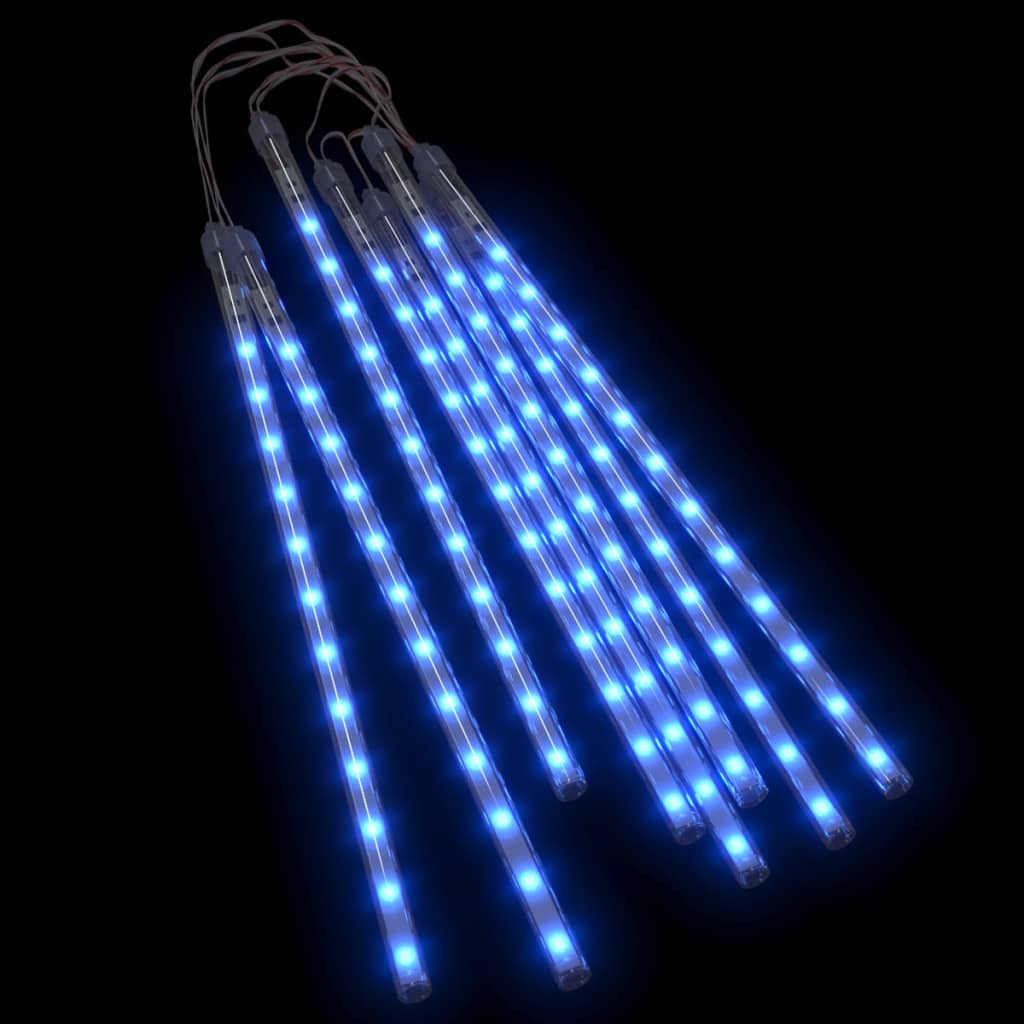 Meteor Lights 8 pcs 30 cm Bleu 192 LED Intérieur Extérieur