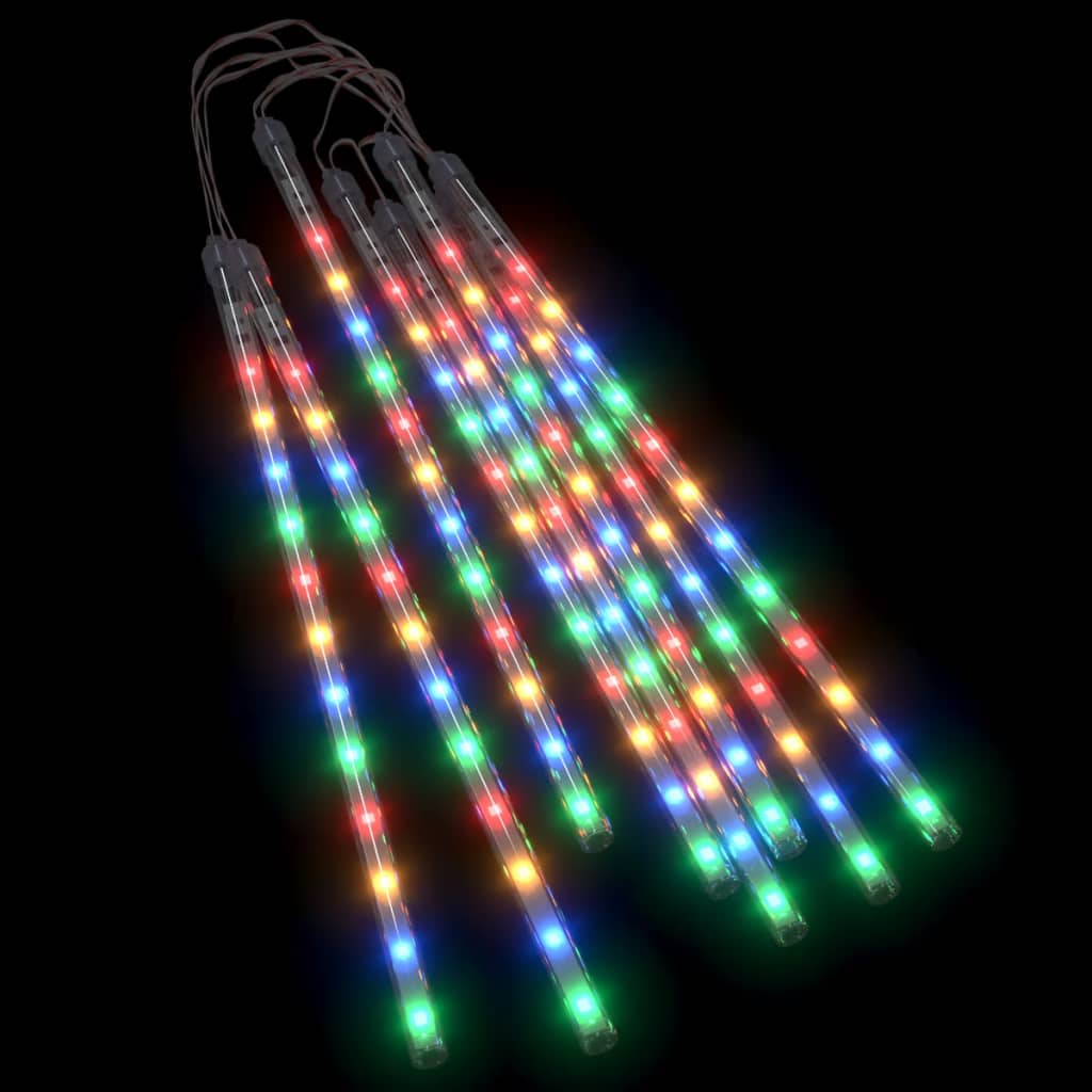 vidaXL Meteor Lights 8 pcs 30 cm Colourful 192 LEDs Indoor Outdoor