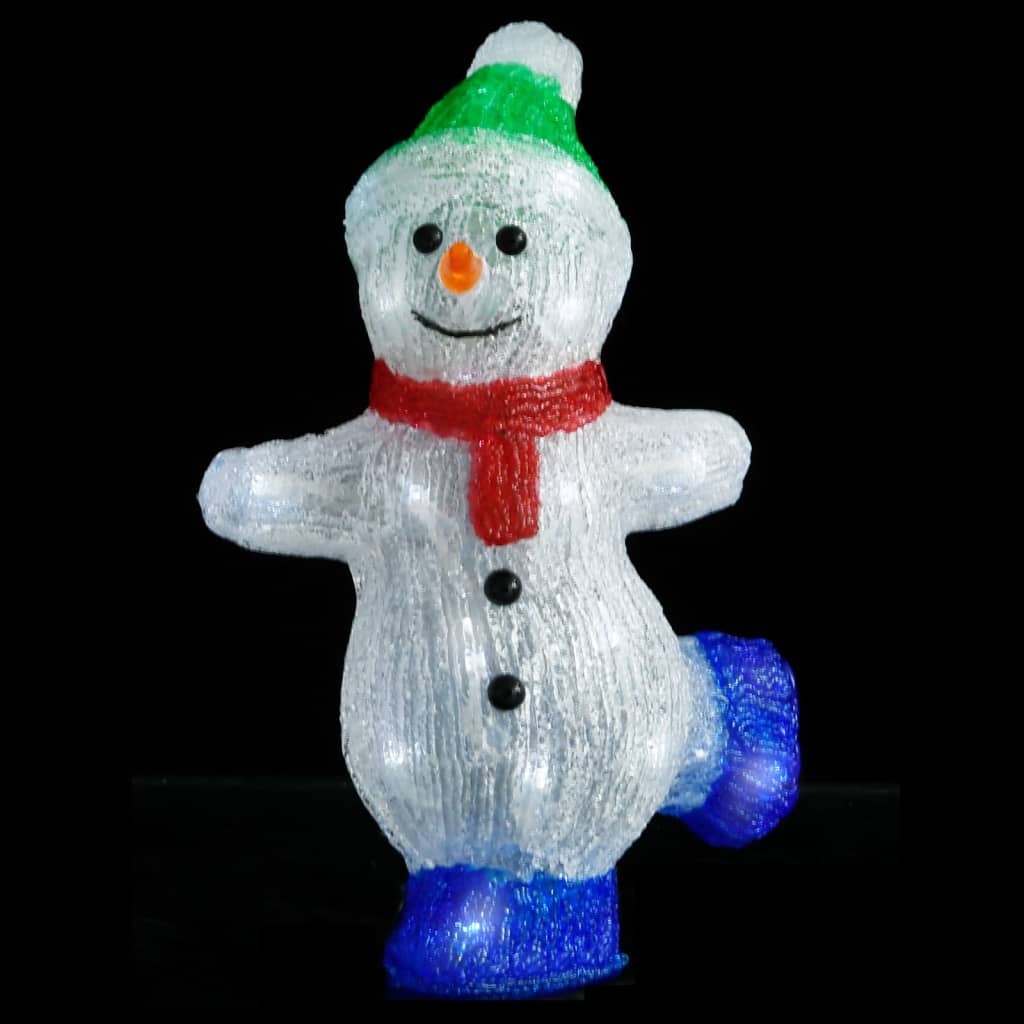 Figure de bonhomme de neige acrylique de Noël LED intérieur et extérieur 30cm