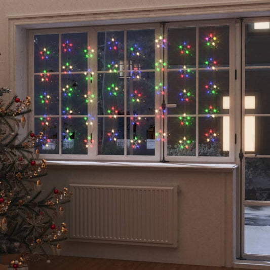 LED Sterren Gordijn Kerstverlichting 200 LED Kleurrijke 8 Functies
