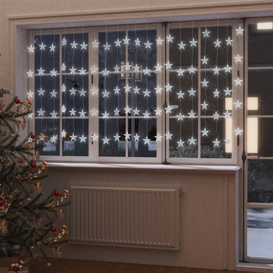 LED Sterrengordijn Kerstverlichting 500 LED Koud Wit 8 Functies