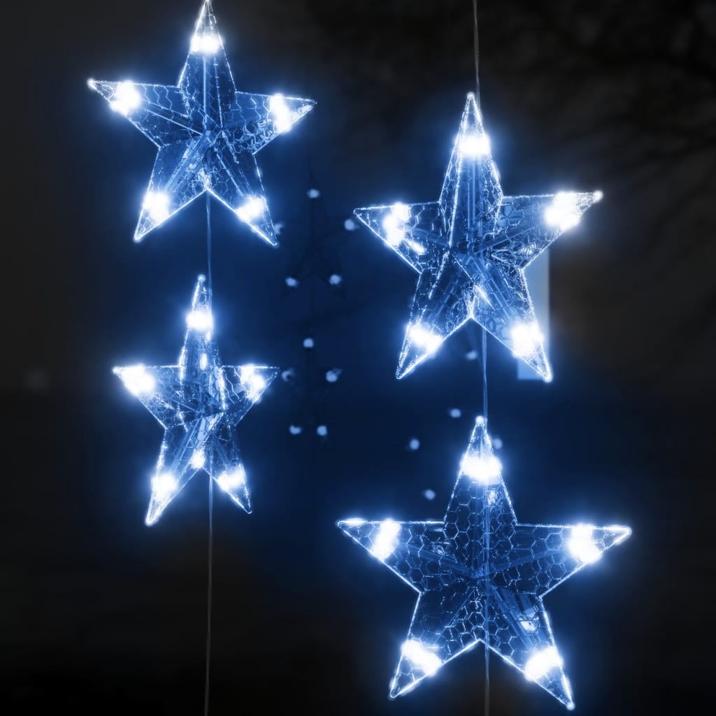 Rideau Étoile LED Guirlande Lumineuse 500 LED Bleu 8 Fonction