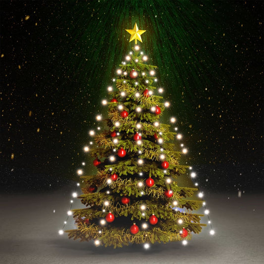 Kerstboom Netverlichting met 150 LED's Koud Wit 150 cm