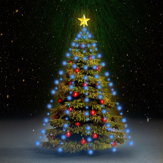 Kerstboom Netverlichting met 150 LED's Blauw 150 cm