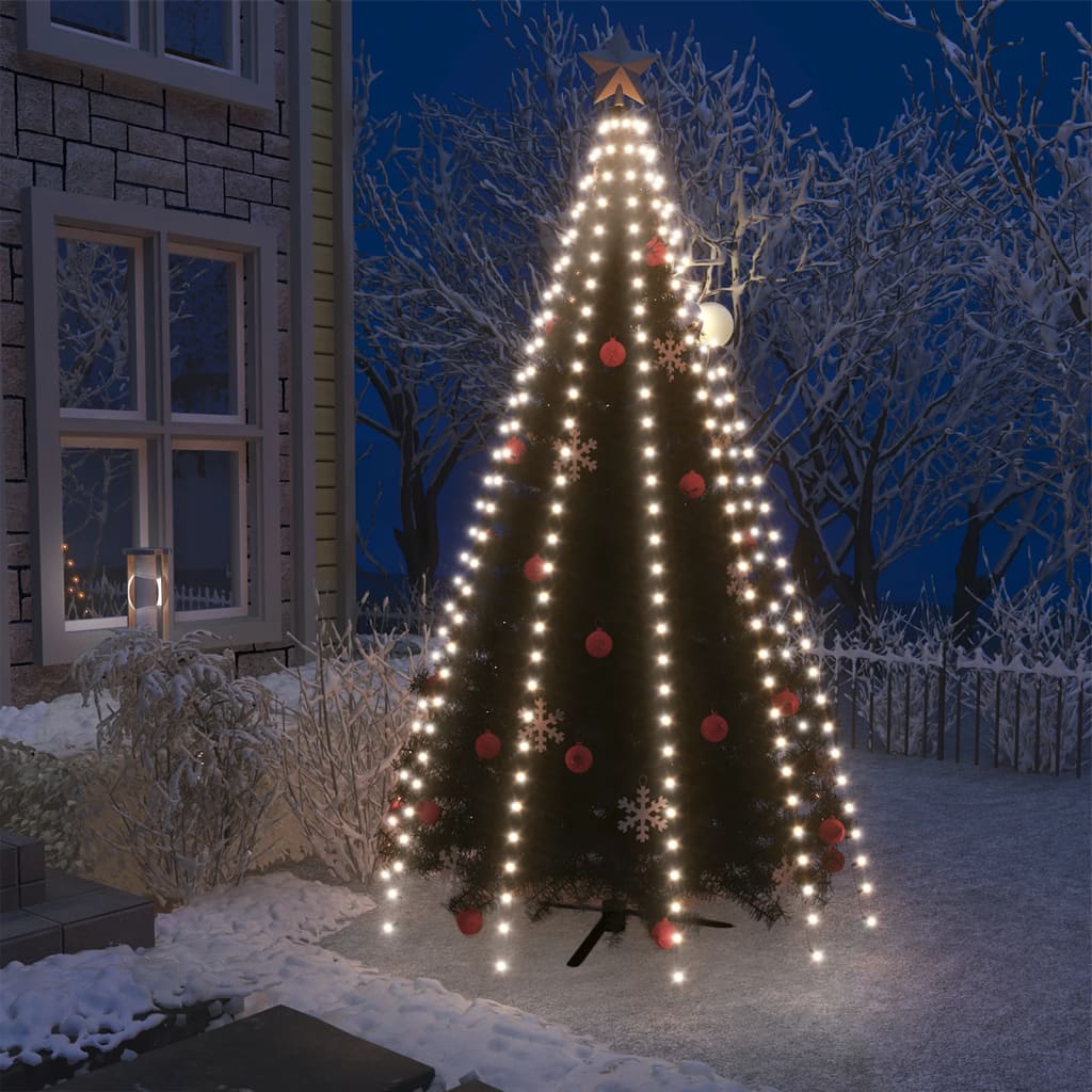 Kerstboom Netverlichting met 250 LED's Koud Wit 250 cm