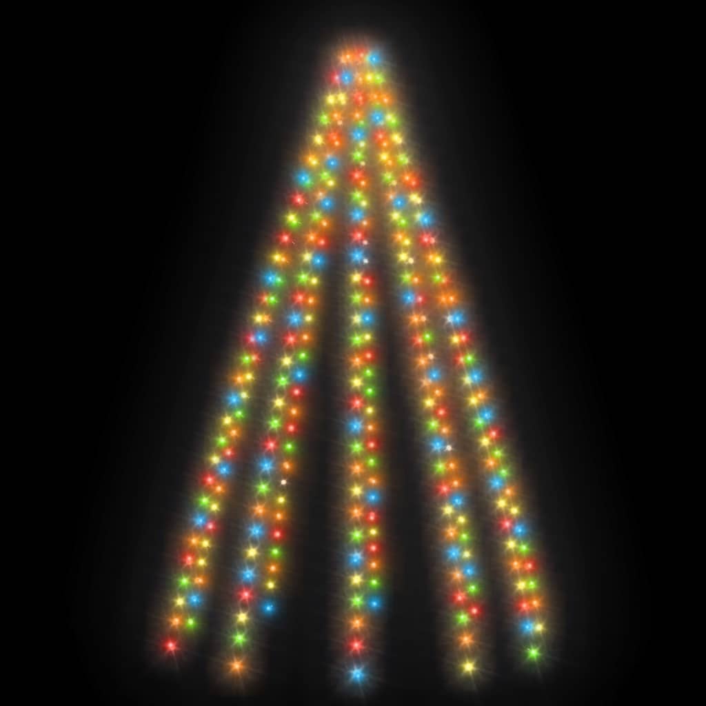 Filet de sapin de Noël lumineux avec 250 LED colorées 250 cm
