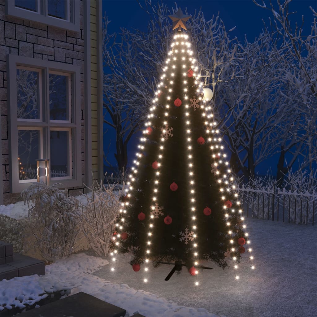 Kerstboom Netverlichting met 300 LED's Koud Wit 300 cm