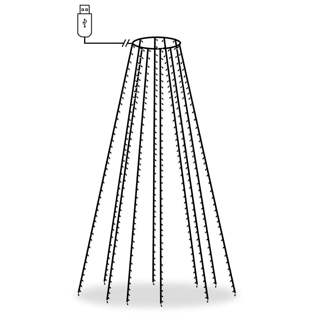 Arbre lumineux avec 500 LED Blanc Froid 500 cm Intérieur Extérieur