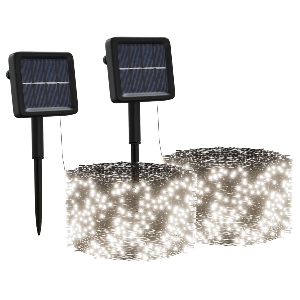 Solar Fairy Lights 2 stuks 2x200 LED Koud Wit Binnen Buiten